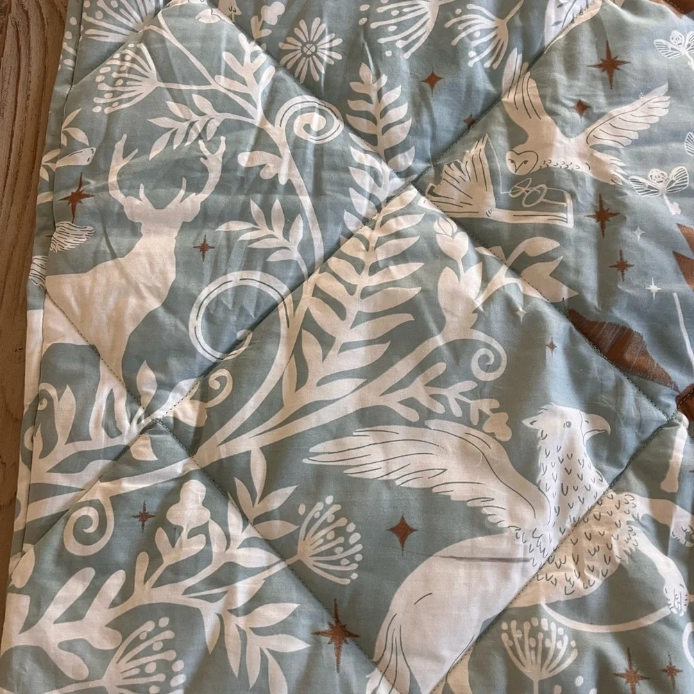 Pottery barn teen Harry Potter magical damask Quilted Euro pillow cover 26 x 26”